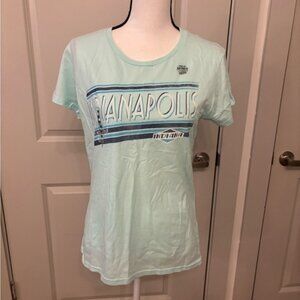 NWT womens light blue Indianapolis Indiana graphic tee size M